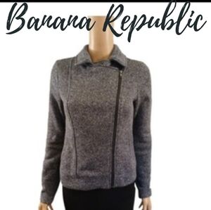 Banana Republic Jacket Coat  Grey Sz XS Polyester Zipper Long Sleves Wonens
